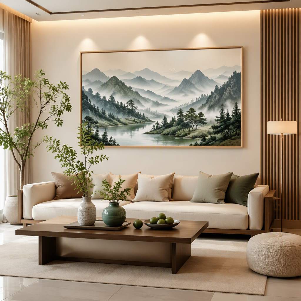 属羊属蛇客厅挂画推荐